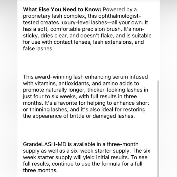 Lash Enhancing Serum by GrandeLASH - MD - Picture 11 of 13